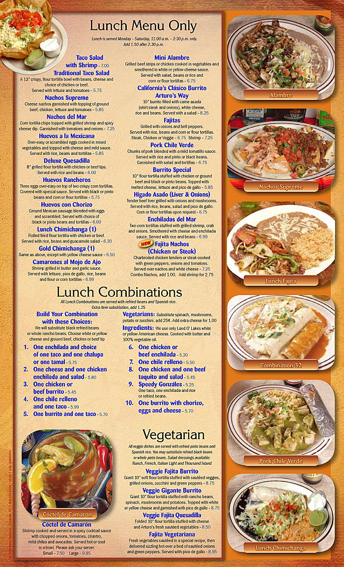 New Bern NC Authentic Mexican Cooking Arturo s Mexican Restaurant